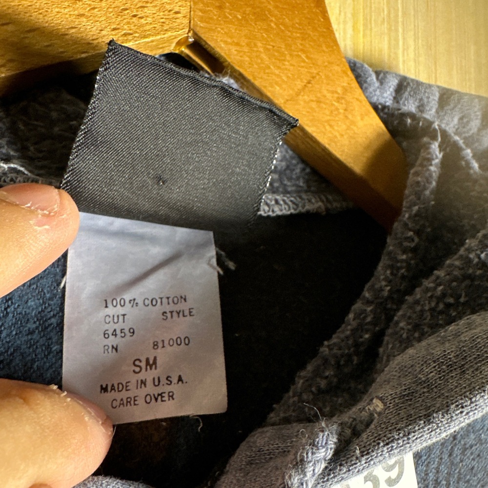 Vintage Maui and Sons Hooded Flannel Shirt Kids Small Blue 90s Plaid Mixed Media - Picture 4 of 12